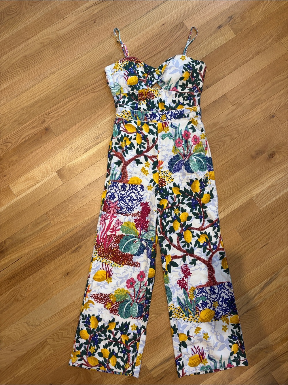 Anthropologie Maeve Cutout Linen Jumpsuit